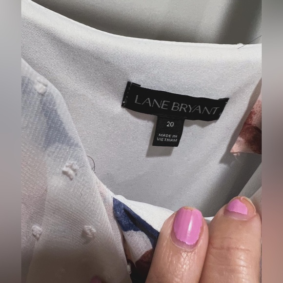 Lane Bryant plus size cold shoulder ruffle floral dress - Picture 6 of 9